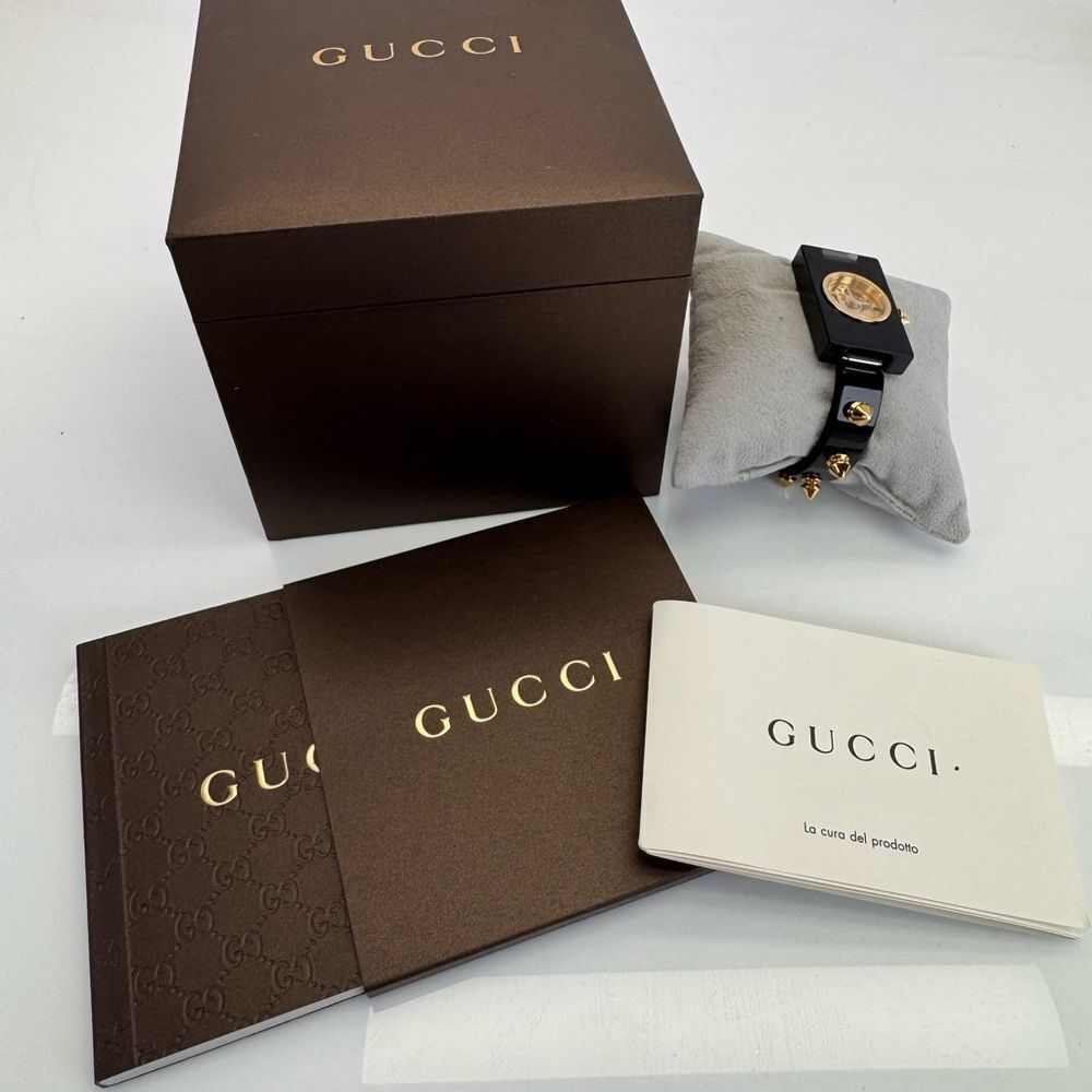 Gucci YA143509 Studded Plexiglas Skeleton 40mm Women's Watch - Picture 10 of 11